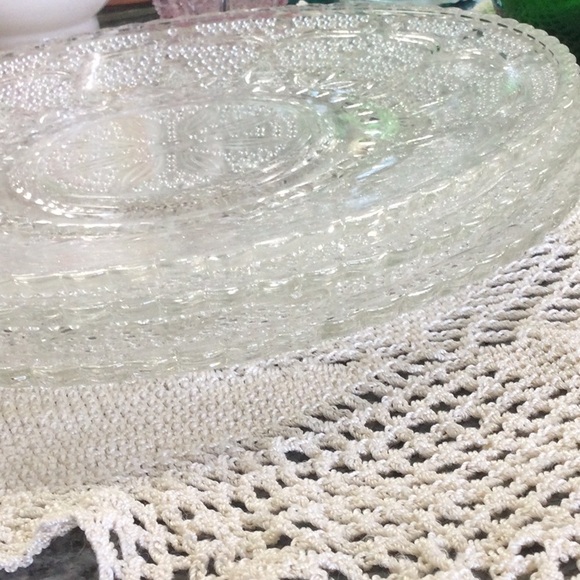 Set of 3 Heritage plates by Federal Glass. Depression glass made 1940-1955 - Picture 3 of 8
